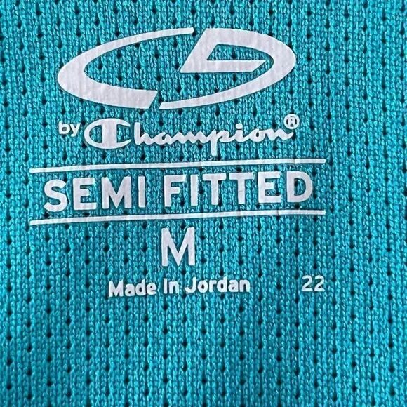 Champion Semi Fitted Active Tank Tap Built in Bra Black Blue M # 1144 - Picture 5 of 10